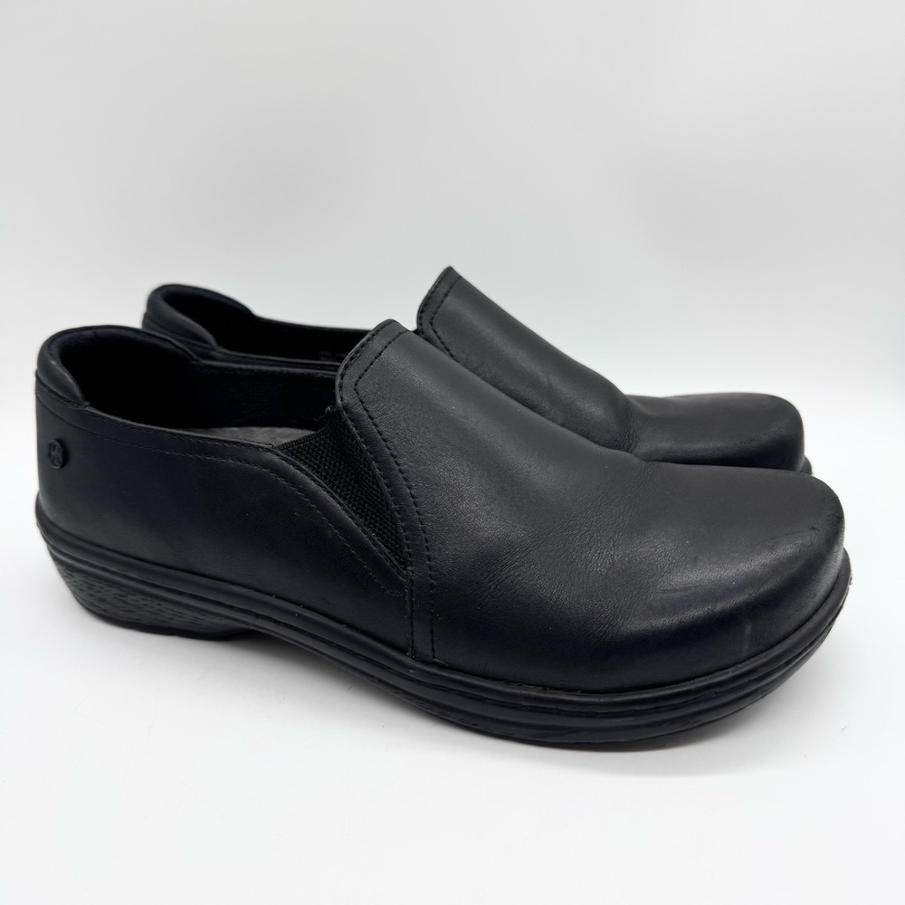 Klogs Footwear Women's Moxy Leather Slip-On Work Clogs Black‎ Size 11 Office - Picture 2 of 13